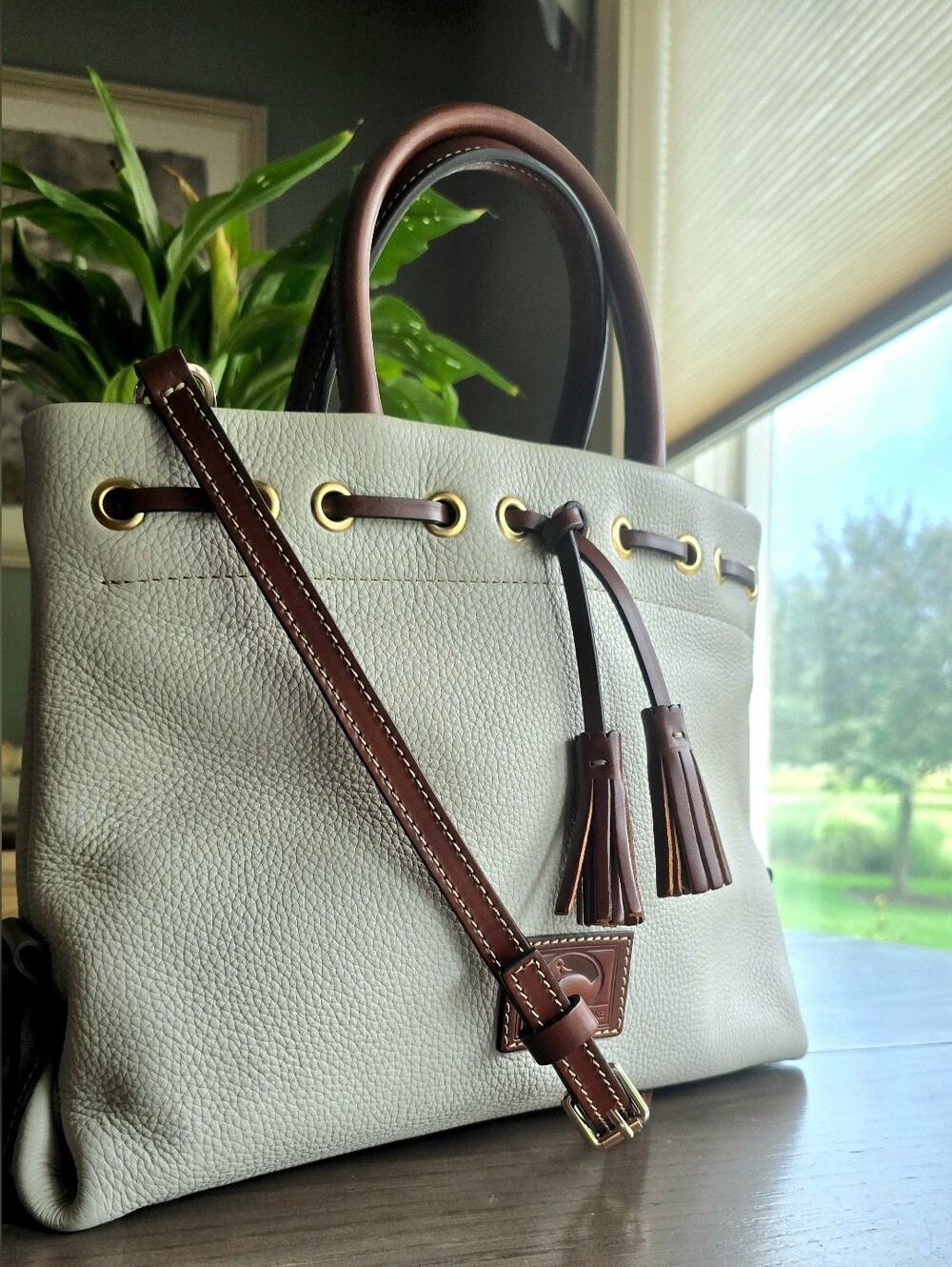 Dooney & Bourke Vintage Pebble Grain Tassel Tote NWOT *Made In Mexico - Picture 4 of 16